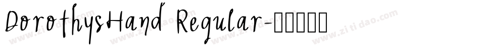 DorothysHand Regular字体转换